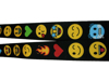 Picture of "Emojis" Printed Lanyard, 20mm lanyard satin 900mm, with snaphook